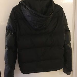 Power Down Warm Black Jacket with Removable Hood
